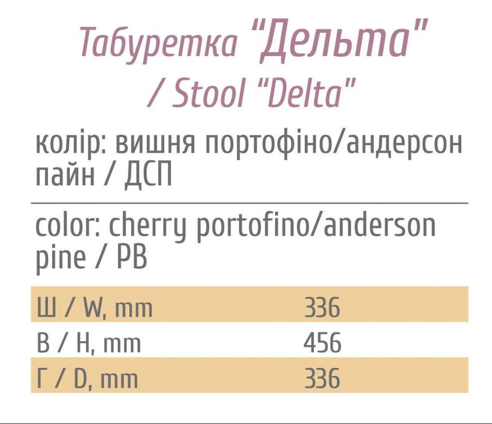 Табурет Дельта (2 шт.) Львів - фото 3