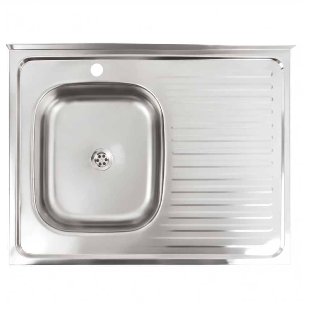 PLATINUM Мийка кухонна з нержавіючої сталі Platinum 8060 L (0,4/120 мм) Киев - изображение 1