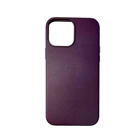 Чохол для смартфона Leather AAA Full Magsafe IC for iPhone 15 Pro Max Dark Cherry Киев