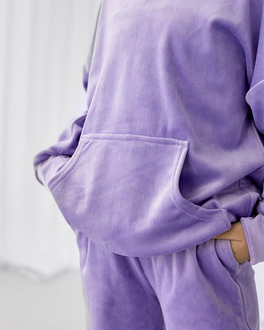 Дитячий велюровий костюм Кенгуру Лавандовий 110-116 Харків - фото 3