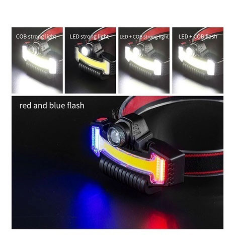 Гарний ліхтарик для риболовлі Bailong BL-W685-LTS+COB+RGB, Ліхтарик світлодіодний JW-197 на голову Київ - фото 8