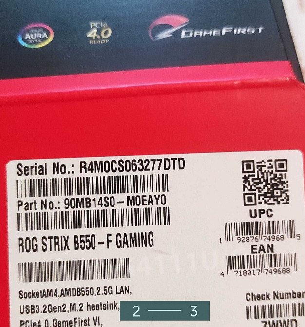 Материнская Плата: ROG Strix  B550 F GAMING. Киев - изображение 3