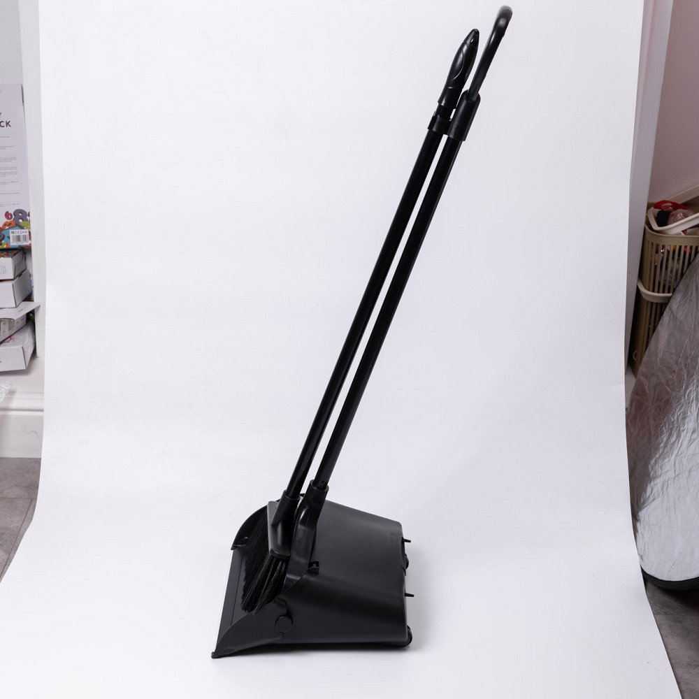 Веник і совок з довгою ручкою для прибирання чорні Київ - фото 8