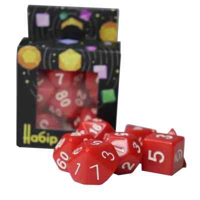 Набор кубиков для настольных игр Games 7 Days Opaque 7 Dice Set - Red (g7dopaq06) Винница
