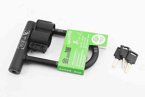 Замок протиугінний U-подібний 130x180 (70х140)мм, товщина скоби 14мм під ключ, чорний 607 Київ