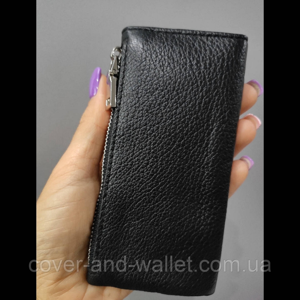 Черная кожаная ключница на молнии с карабинами Marco Coverna (mc 017-1) Киев - изображение 5