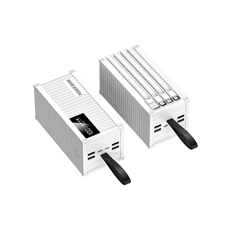 Портативний зовнішній акумулятор, потужний павербанк 20000мАг, Powerbank зі швидкою зарядкою та кабелями White Кам'янець-Подільський - фото 3