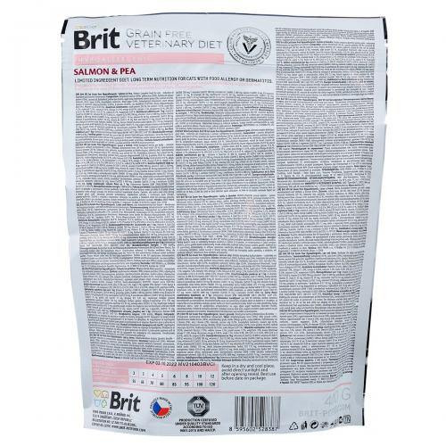 Сухий корм Brit GF VetDiet Cat Hypoallergenic для кішок, з харчовою алергією й нестерпністю, з лососем і горохом, 400 г Київ - фото 5