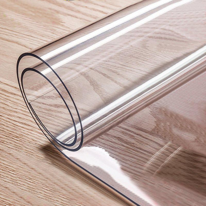 Мягкое стекло Прозрачная силиконовая скатерть на стол Soft Glass Защита для мебели 1.4х1.0 м (тощина 1.5мм) Винница - изображение 8