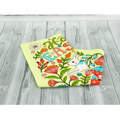 Рушник Руно вафельний набивний Великдень салатовий 45х60 см (205.15_Великдень салатовий_3) Вінниця - фото 1