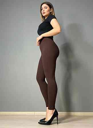 Лосины женские Cio 128 с россыпью камней бифлекс широкий пояс коричневые, коричневый, L Киев