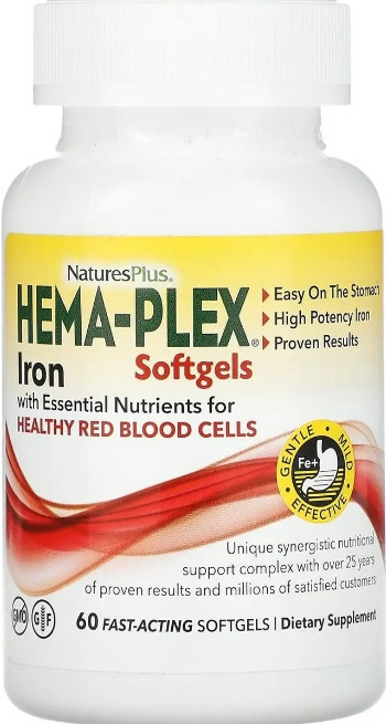 Комплекс вітамінів та мінералів  Nature's Plu Hema-Plex 60 капс Київ - фото 1