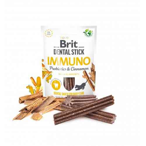 Ласощі для собак Brit Dental Stick Immuno для міцного імунітету, пробіотики та кориця, 7 шт, 251 г Київ