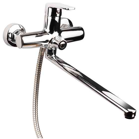 Смеситель s30 Ø35 для ванны излив прямой 350мм дивертор встроенный картриджный AQUATICA (9730220) Киев