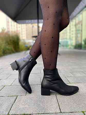 Черевики жіночі No brend 4057 чорні (весна-осінь, шкіра натуральна) (6126) Коломия