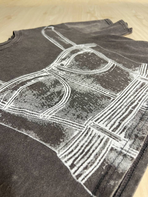 Футболка женская A-N 2732 вареная короткая широкая рисунок корсет бра, серый, one size Киев - изображение 20