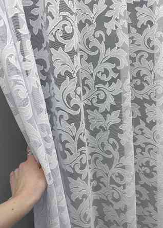 Тюль VR-Textil 639т Жакард Преміум Білий 400х250 см (42-0953) Київ