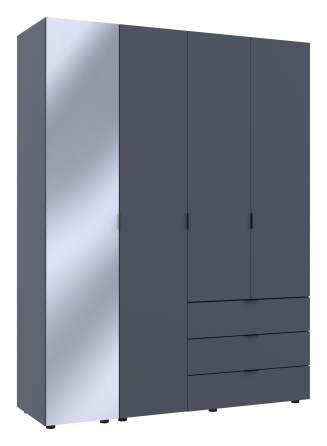 Комплект шкафов для одежды Doros Гелар (2 шт.) 155х49,5х203,4 см Зеркало/Графит (DRS-011135) Львов
