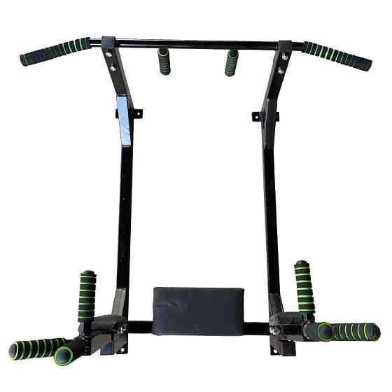 Тренажер турнік з підйомними брусами Iron Pro 4 в 1 NE-TR-5B, з м'якими ручками, чорний Вінниця
