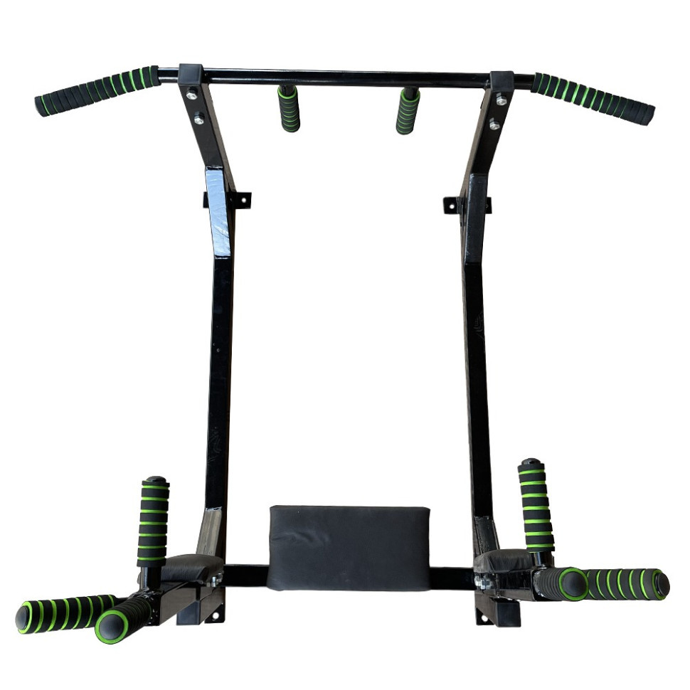 Тренажер турнік з підйомними брусами Iron Pro 4 в 1 NE-TR-5B, з м'якими ручками, чорний Вінниця - фото 2