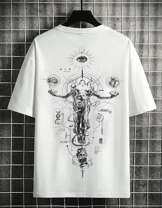 Футболка мужская с принтом  46 Белая 2664090976 Днепр - изображение 1