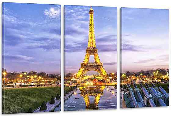 Модульная картина Эйфелева башня Аrt-178_3А 100x150 см Киев