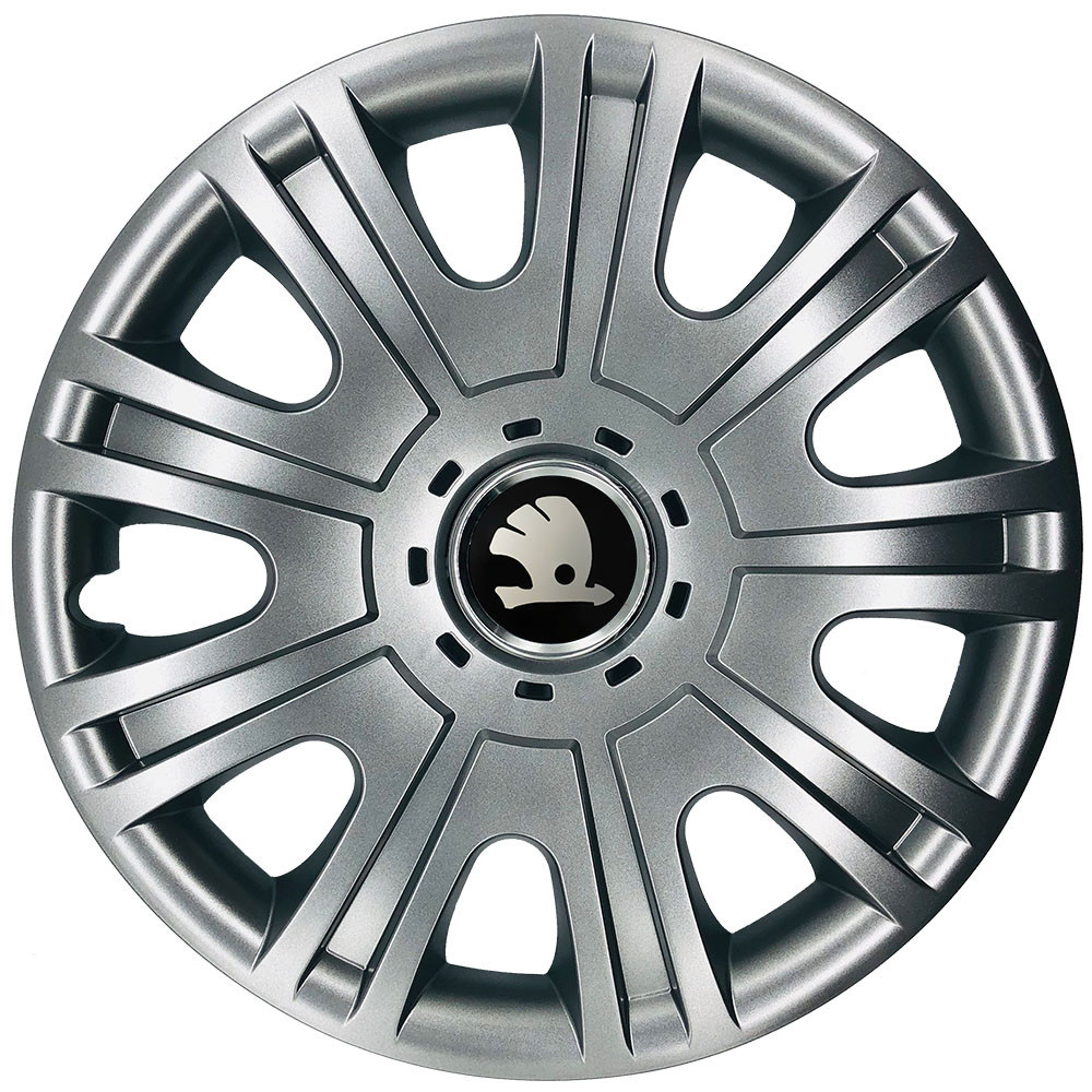 Автомобильные модельные колпаки R15 Skoda 319 4шт, SJS, серебряные Киев - изображение 1