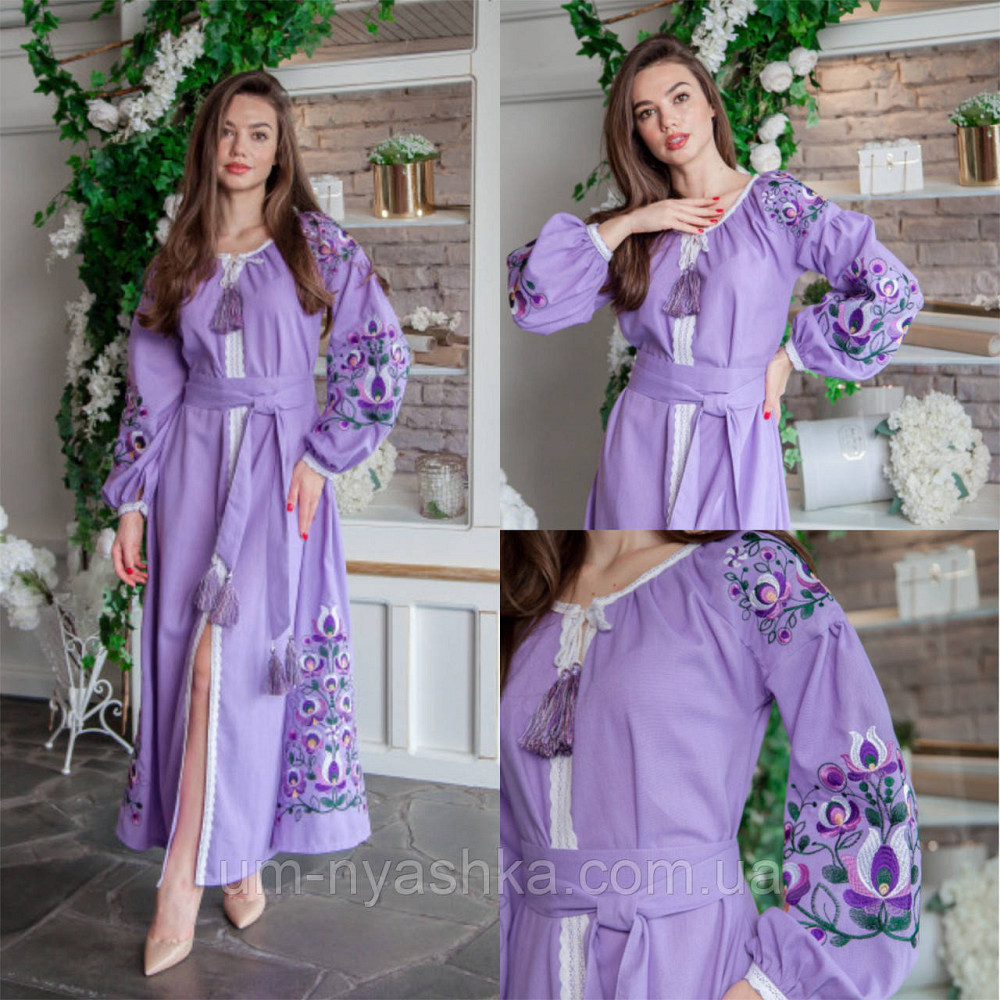 Жіноча вишита сукня на льоні Мальва Кривий Ріг - фото 1