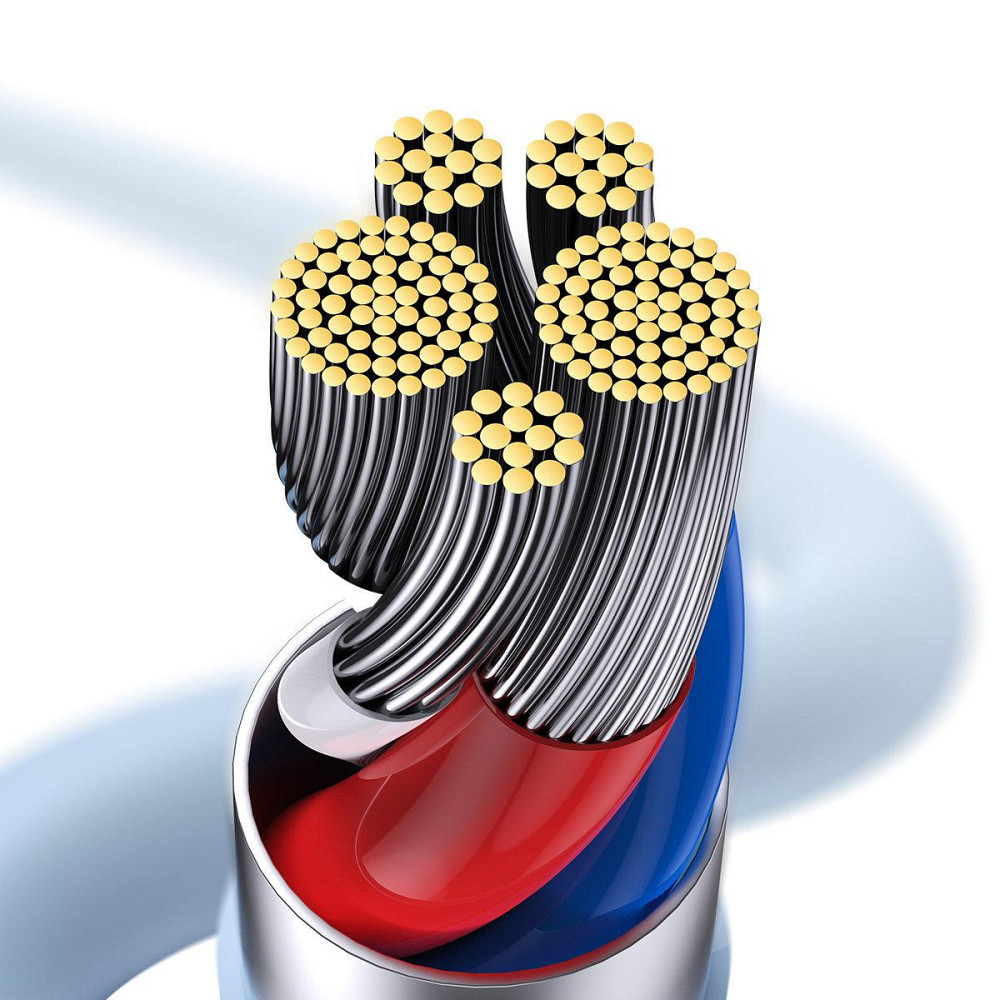 Кабель Lightning Type-C гнучкий 1.2м 20Вт блакитний Baseus Jelly Liquid Silica Gel CAGD020003 Київ - фото 4