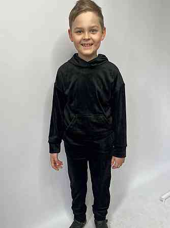 Дитячий велюровий костюм Кенгуру 110-116 Чорний Харків