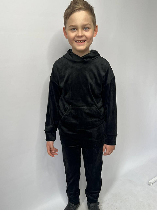 Детский велюровый костюм Кенгуру 110-116 Черный Харьков - изображение 5