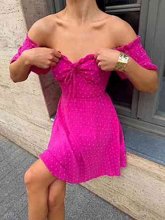 Женское стильное романтичное вечернее платье - ролекс горошек Малина, 42/44 Одесса