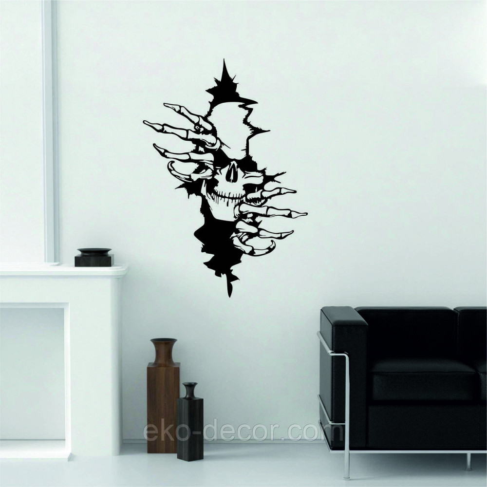 Декоративне настінне Панно «Скелет», Декор на стіну 90*62 см, Чорний Київ - фото 7