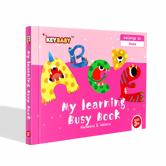 Детская развивающая книга Busy Book Монтессори,тактильная книга с липучками Keybaby для детей,бизибук, Letters Каменец-Подольский