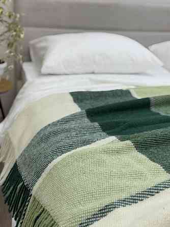 Vladi Плед Vladi 200х220 см вовняний 70% салатово-зелений Нова Зеландія 01/Liam Коломыя