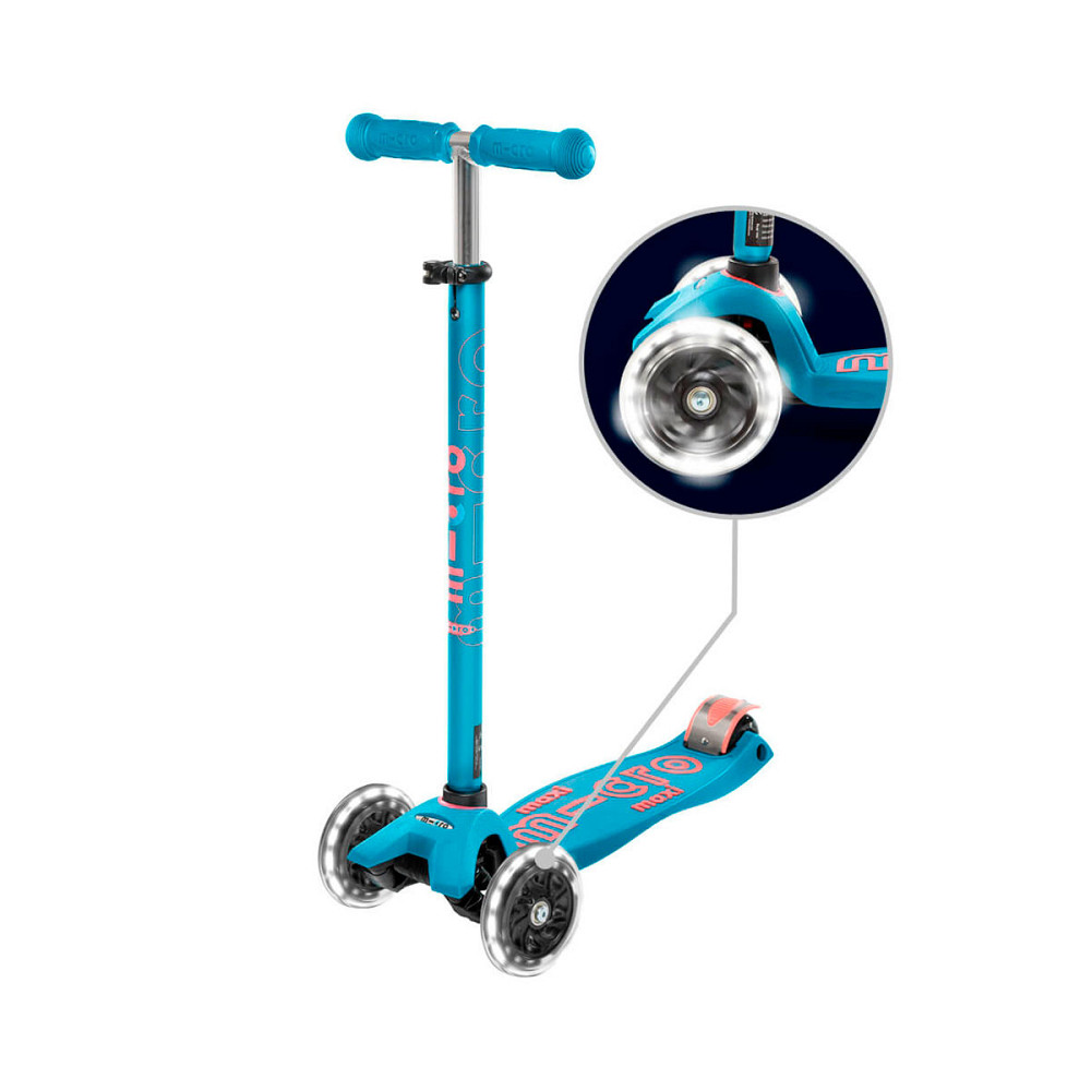 Самокат MICRO  серії Maxi Deluxe LED – Аква Дніпро - фото 10