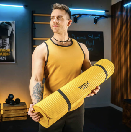 Коврик для йоги TX-019NGM NBR 1см 190х80 жовтий Київ