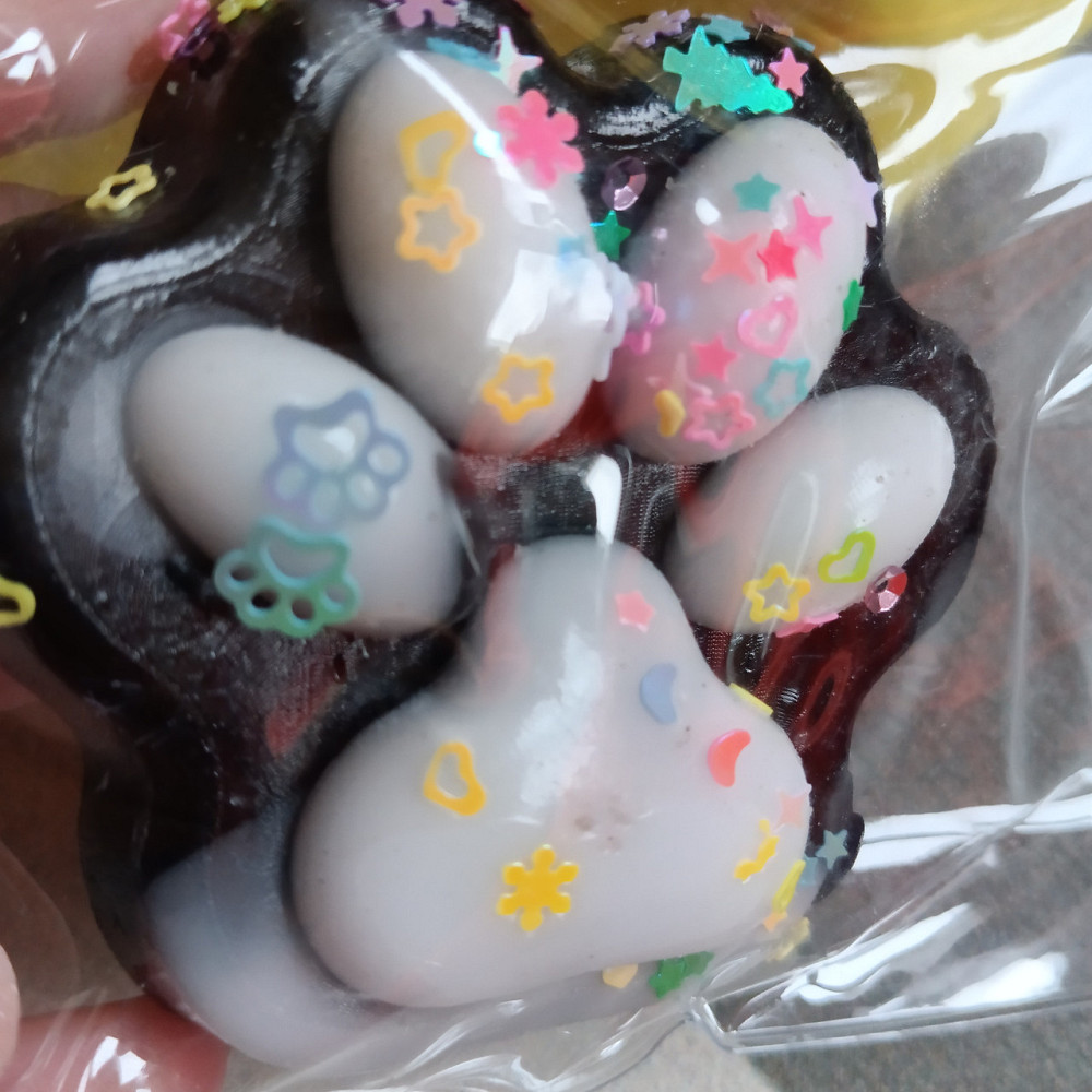 Лапки сквиш Игрушка антистресс лапка Табо черно белый Киев - изображение 1