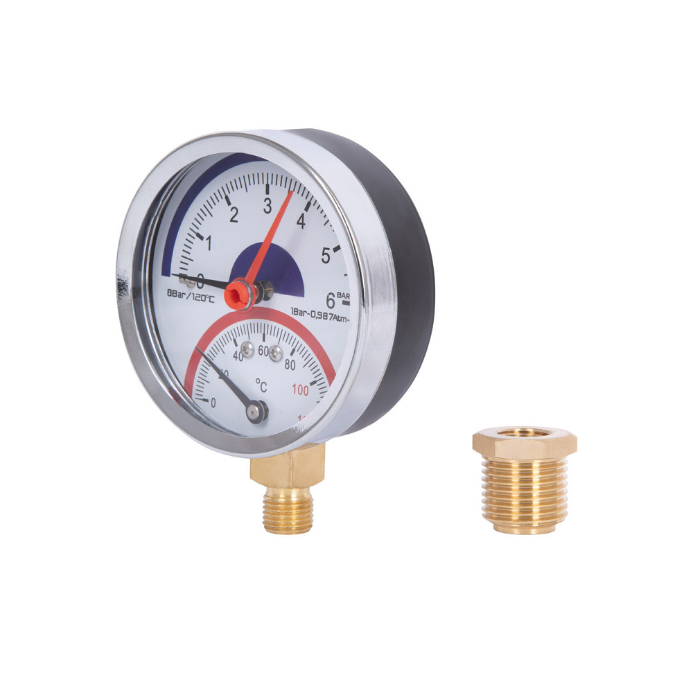 Термоманометр Thermo Alliance Standart 80 мм 1/2", нижнє під'єднання SD1726B Київ - фото 7