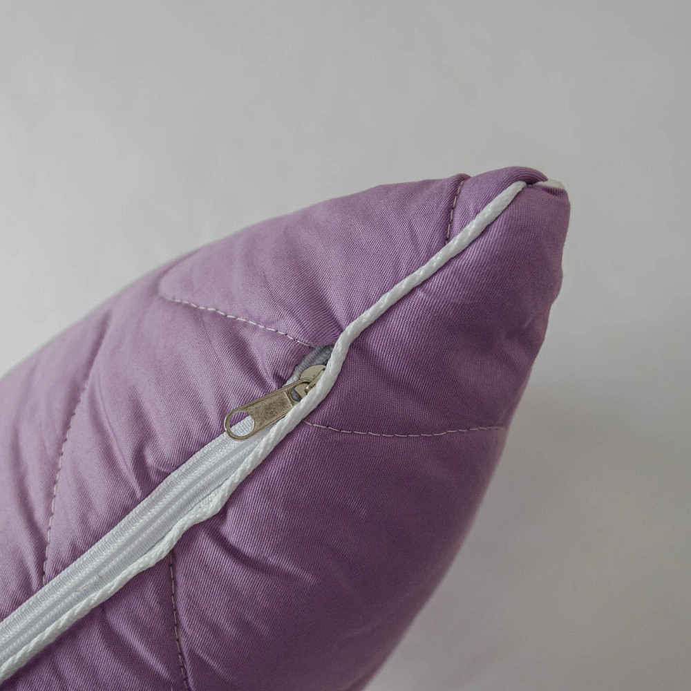 Подушка конопляная стеганная YouStar 50х70 см чехол 100% хлопок Сатин (Фиолетовый) Сумы - изображение 5