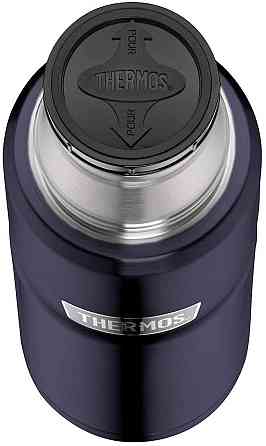 Термос для напоїв з чашкою 470 мл Thermos "King Flask" Midnight Blue (170010) Нержавіюча сталь Нововолинськ