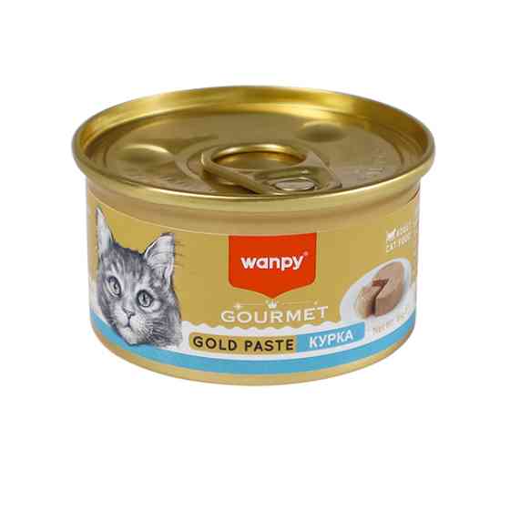 Wanpy Gourmet Gold Paste Chicken ВАНПІ КУРКА консерви для котів паштет, банка 85г Київ