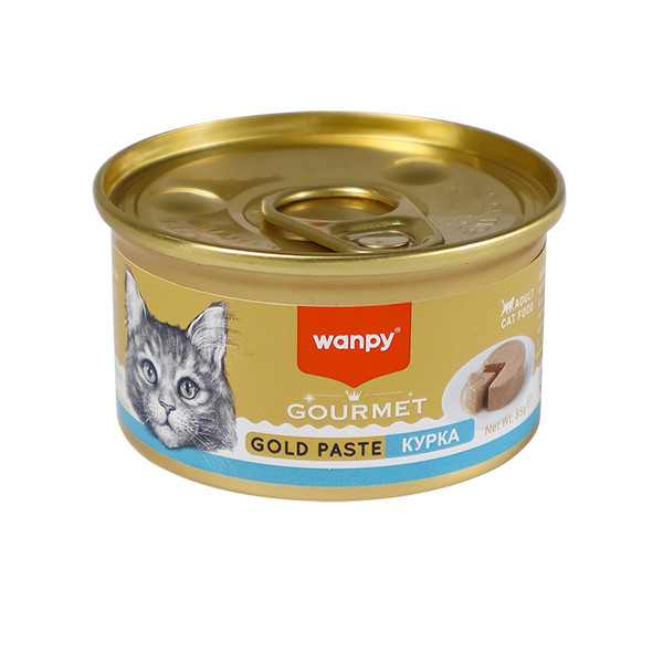Wanpy Gourmet Gold Paste Chicken ВАНПІ КУРКА консерви для котів паштет, банка 85г Київ - фото 1