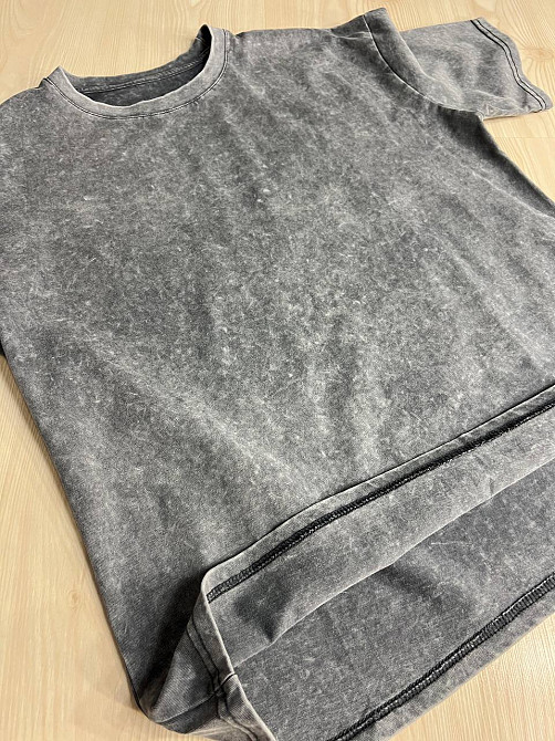 Футболка жіноча A-N 26662 тай-дай варена базова універсальна, сірий, one size Одеса - фото 2