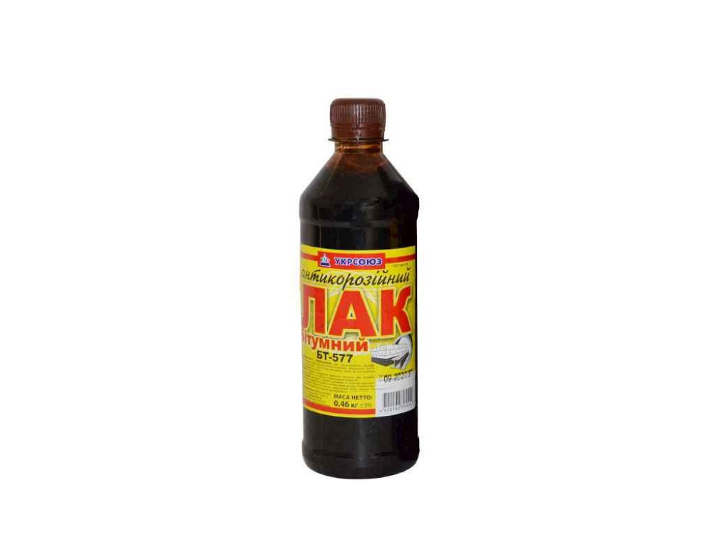 Лак битумный 577 0,5л 0,46кг ТМ УКРСОЙЗ Киев - изображение 1