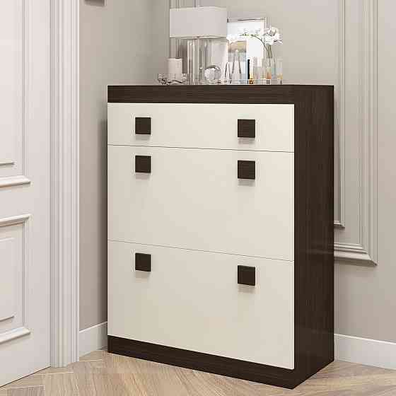 Тумба для взуття Еверест Соната ТО-800 80х38х105.5 венге темний + білий (DTM-2215) Дніпро