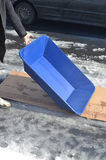 Корито для тачки Garden joys Синій 160л Металеве корито для тачки Корито для візка Будівельні корита Біла Церква - фото 8