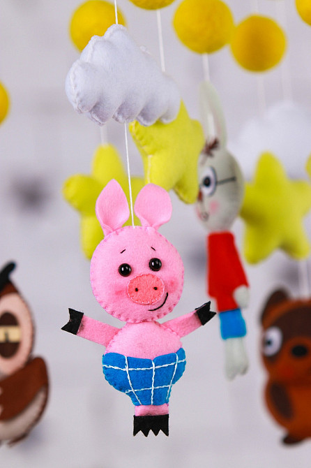 Дитячий музичний мобіль на ліжечко для немовлят WooolyWool "Вінні-Пух" з 35 мелодіями (М003) Київ - фото 2