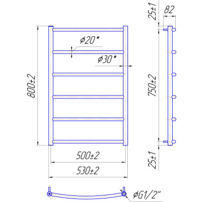 Сушарка для рушників MARIO Класік (1.1.0107.01.P) Вінниця - фото 5