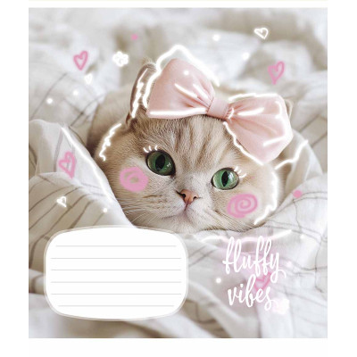 Зошит Школярик Fluffy vibes 12 аркушів клітинка (012-3546K) Вінниця - фото 1